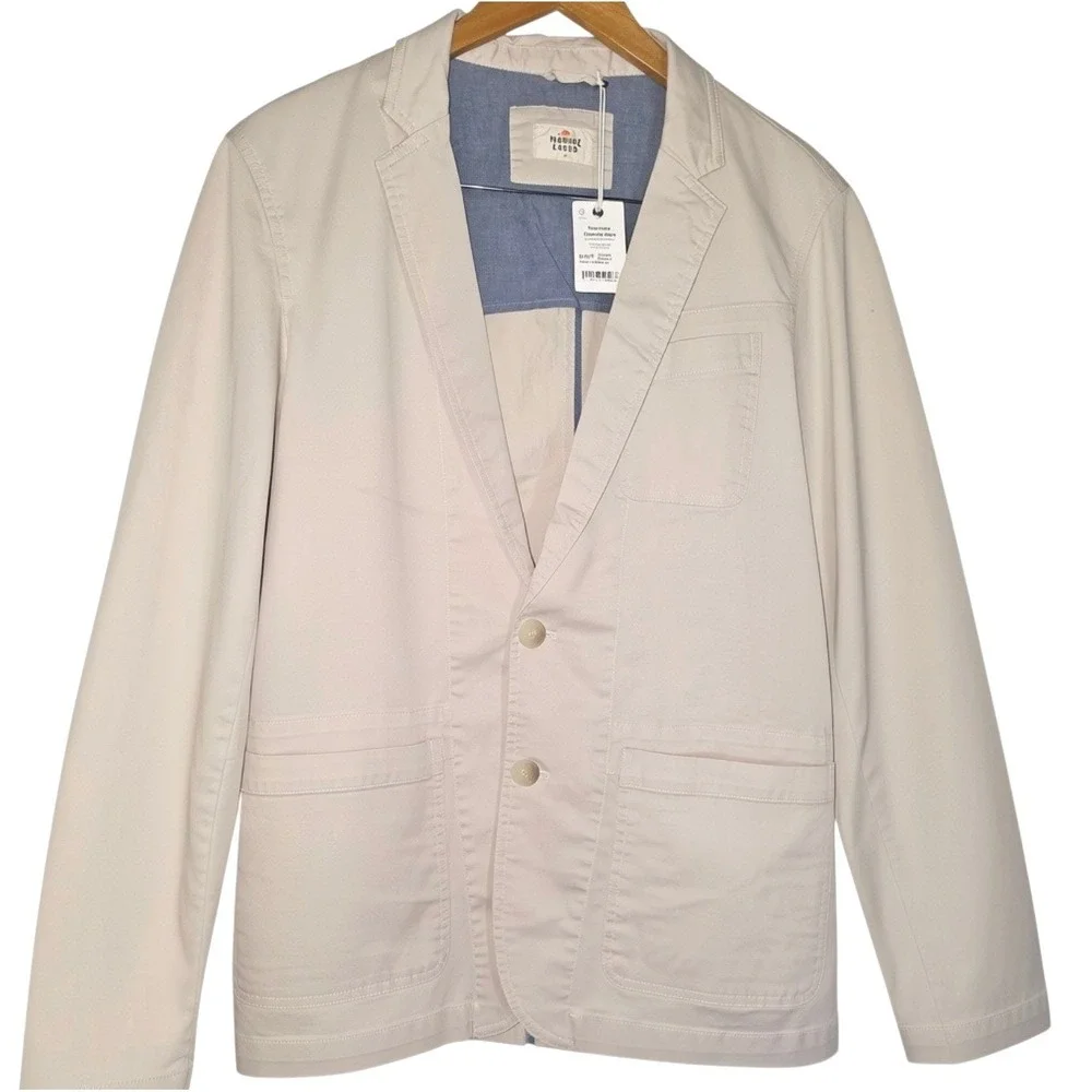 Marine Layer Charles Blazer Mens 40 Khaki Tan Cotton Blend 2-Button Sport Coat